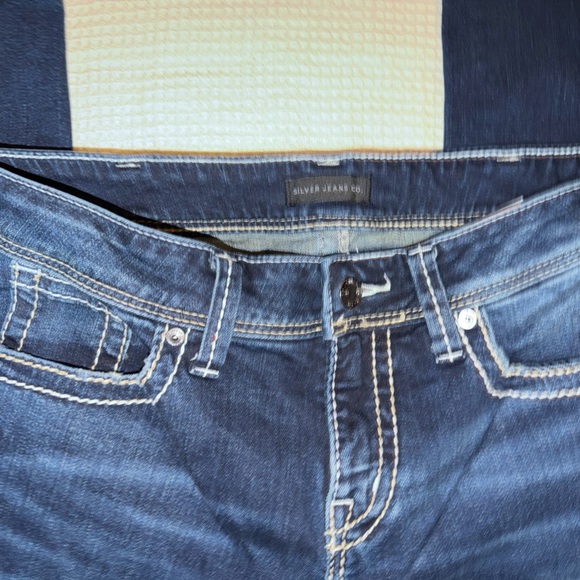 Silver Jeans Women's Dark Blue Straight Leg Jeans - Picture 2 of 4